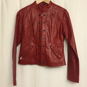 Emanuell’s Red Leather Jacket Small